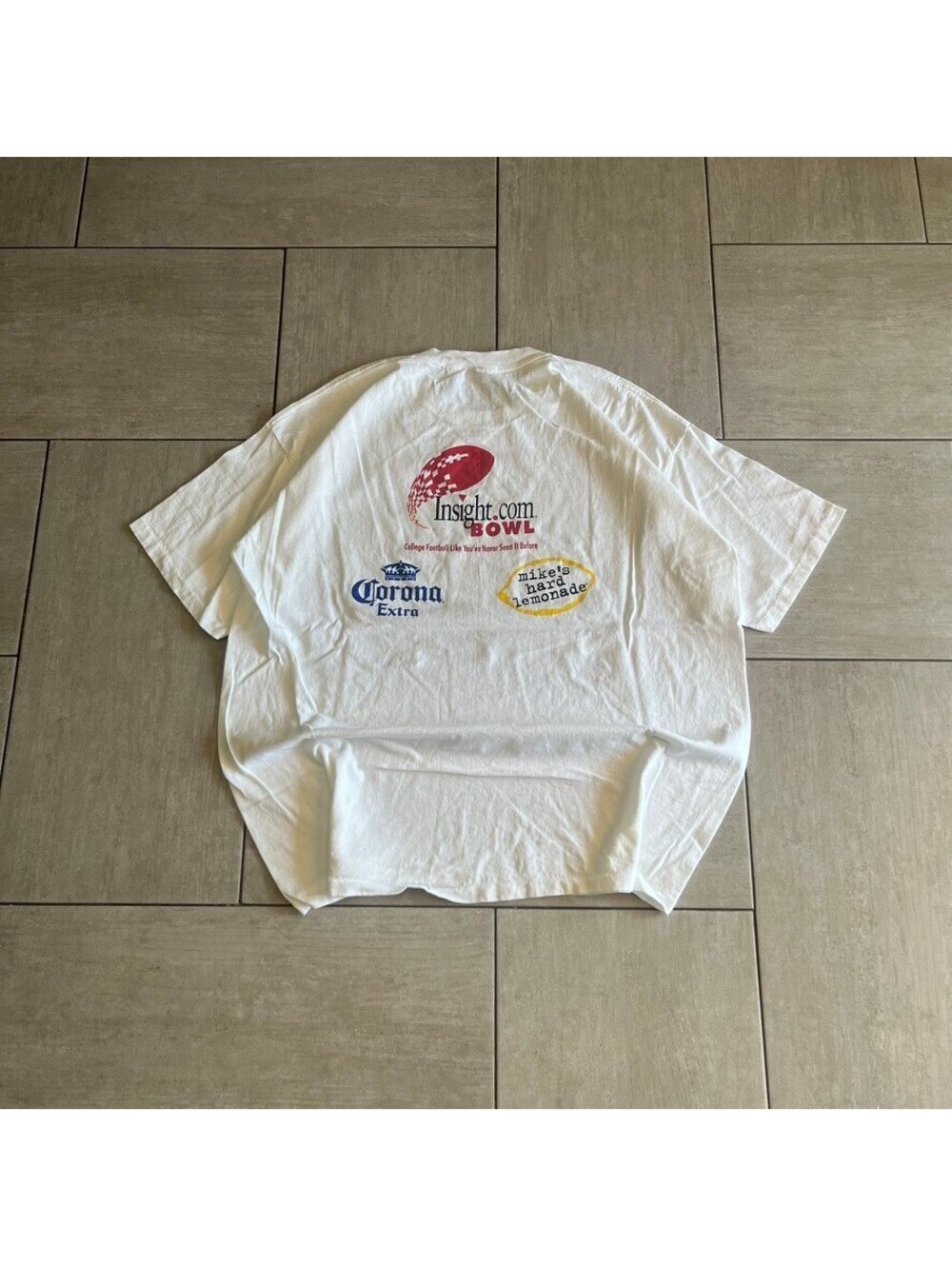 Insight.com Bowl White Graphic T-Shirt Vintage XXL #6